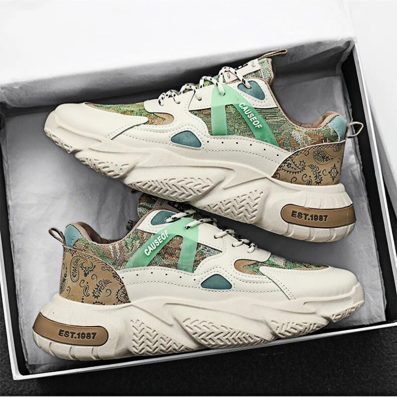 Wide Toe Box Running Sneakers - Sepatu Pria Ujung Lebar Minimalis untuk