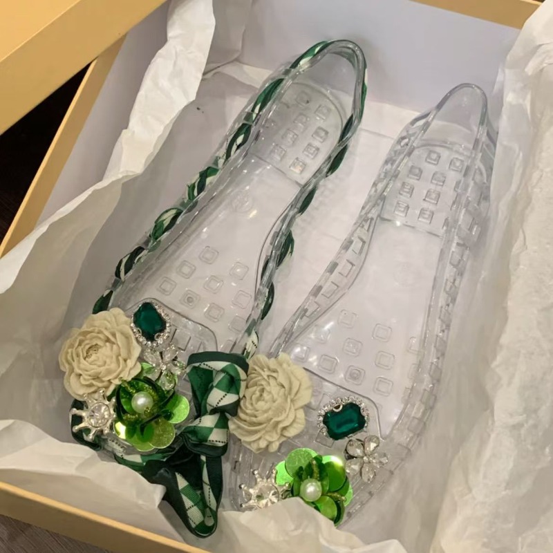 Sandals - Sandal Ujung Terbuka Ujung Persegi Gaya