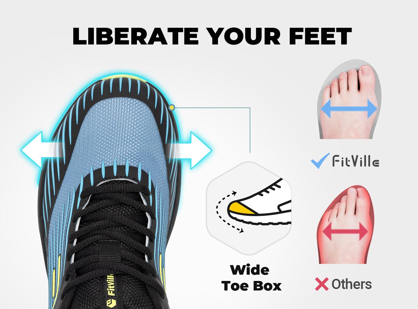 Sepatu Lari Trail Pria FitVill - Breathable Mesh Athletic Shoes ulasan dan harga