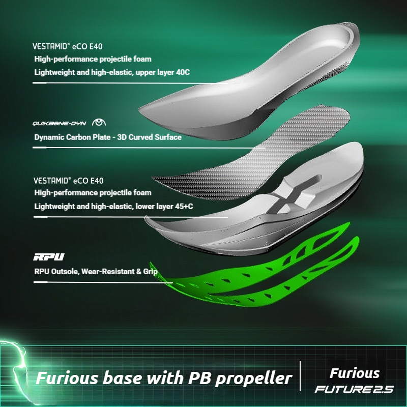 361 Degrees Furious Future 2.5 - Carbon Plate Marathon Racing Shoes ulasan dan harga